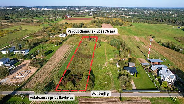 Parduodamas sklypas, Vilniaus r. sav., Karklėnų k., Aukštoji g.
